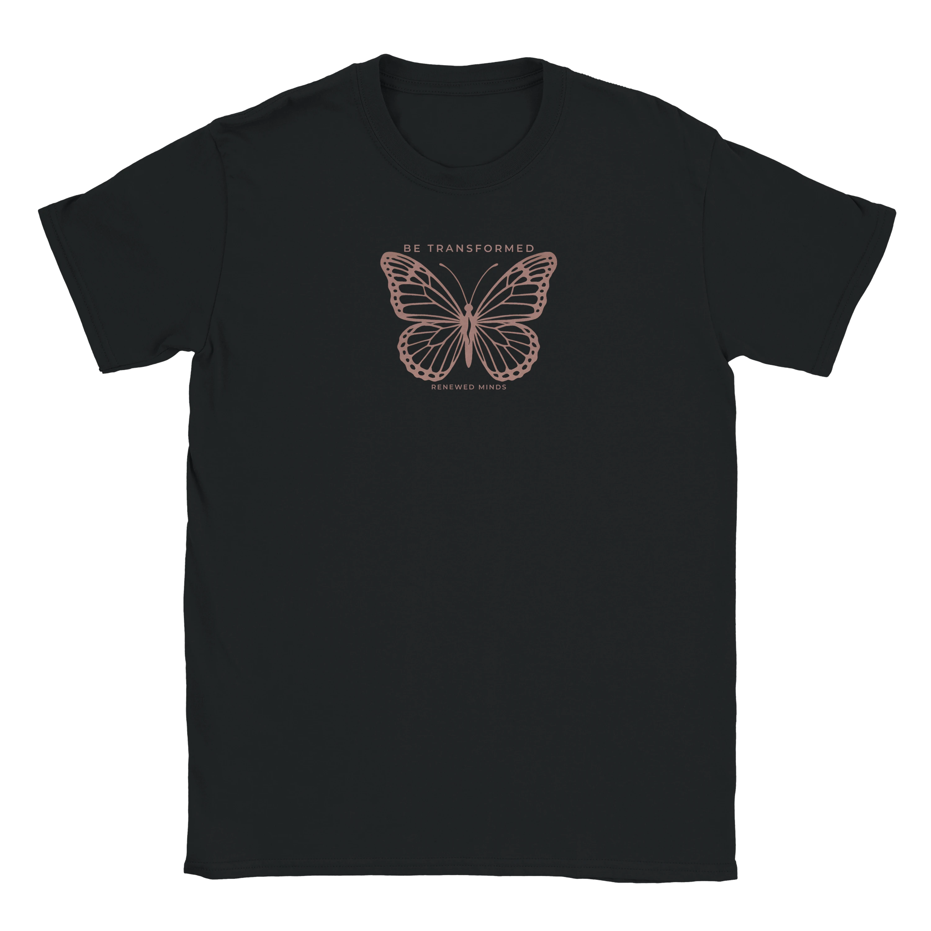 Romans 12:2 Butterfly T-Shirt | Black